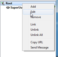 Edit the server root
