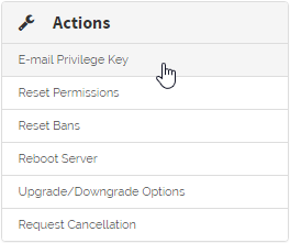 E-mail Privilege Key